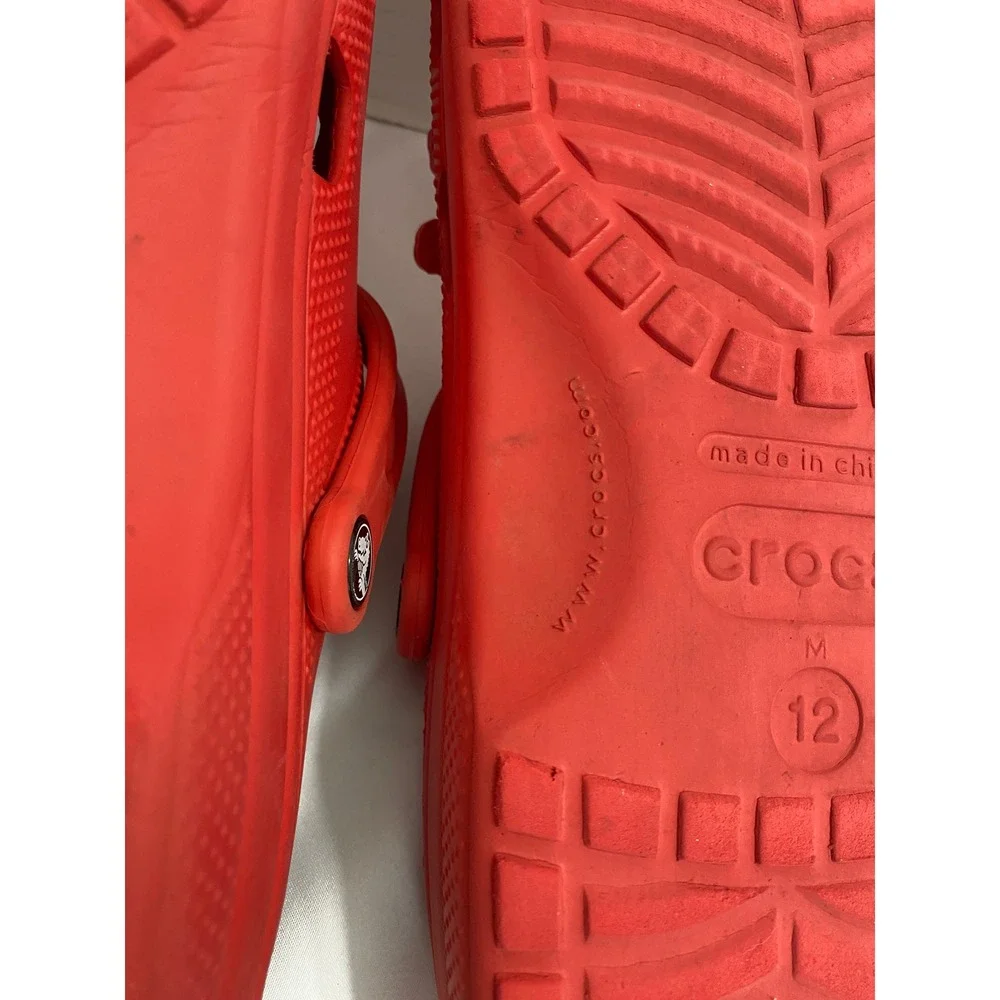 Crocs Classic Clog Mens 12 Red Good South Park Trix Jibbitz Charms Slip On Shoes